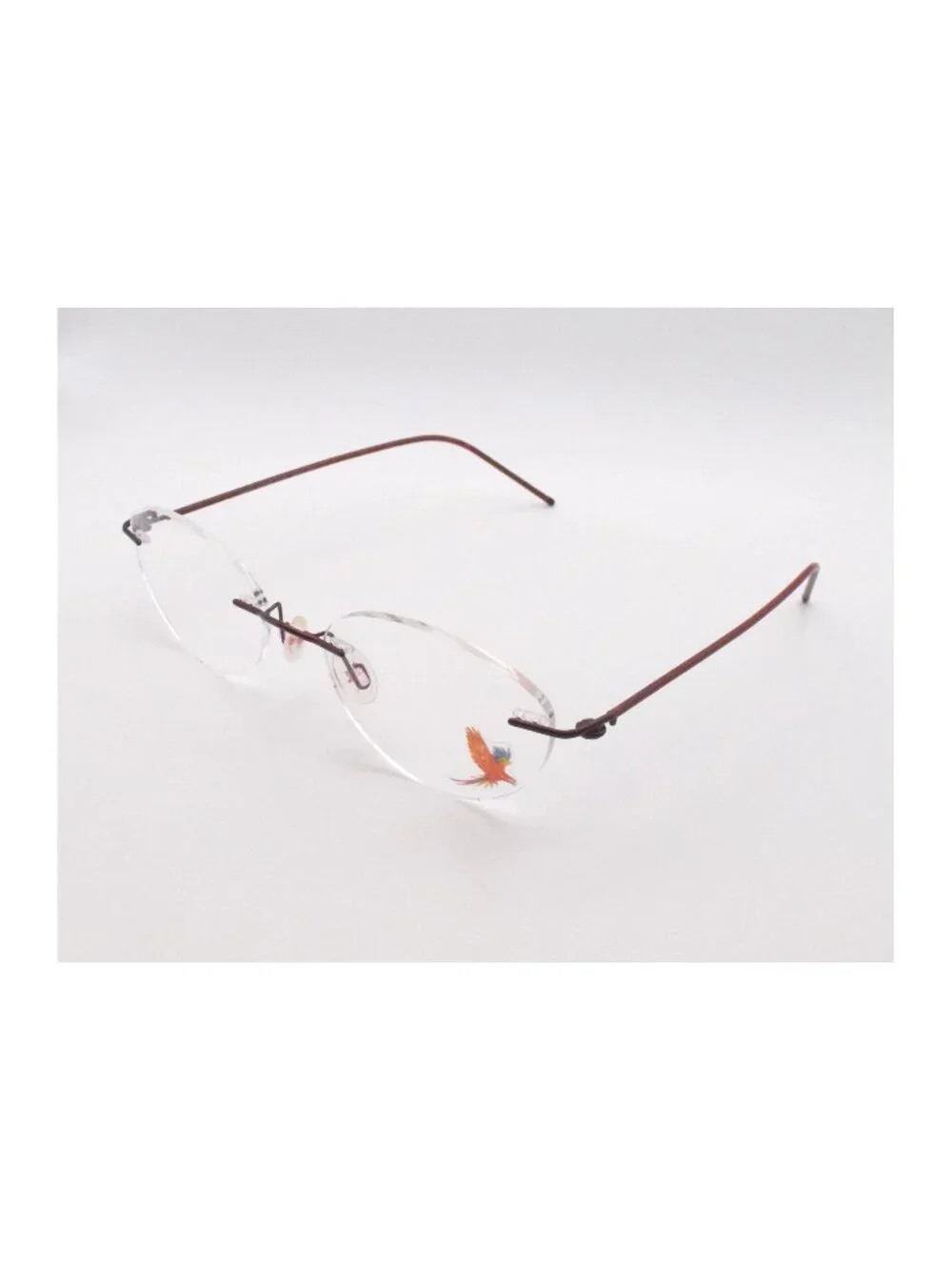 Maui Jim Eyeglasses MJO 2002-37 Rimless Burgundy Metal Frames 50 mm